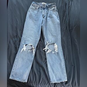 Abercrombie Light Blue Distressed Women’s Jeans 90’s Ultra High Rise